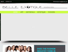 Tablet Screenshot of bellexotique-magazine.com